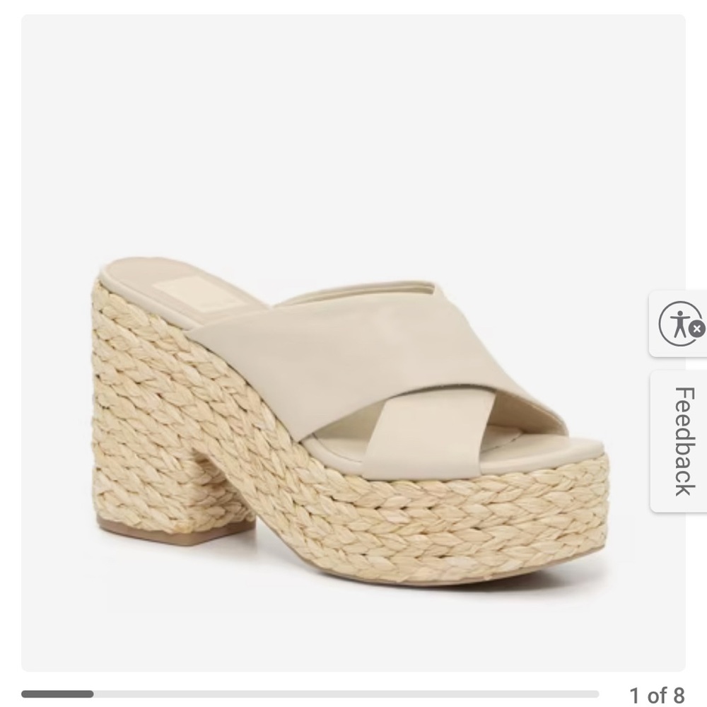 Dolce Vita Cream Platform Sandals